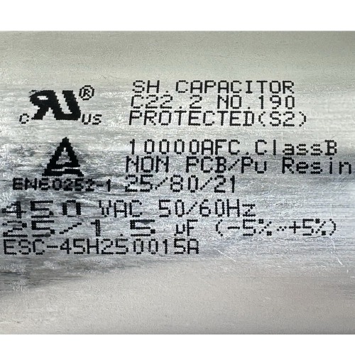 450VAC 25uf 1.5uf 2 3 4 단자 미래 콘덴서 CE인증 에어컨 실외기 ac콘덴서 기기용 시밍 캔타입